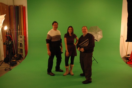 St louis green screen video production.  Full size hard cyclorama green screen.