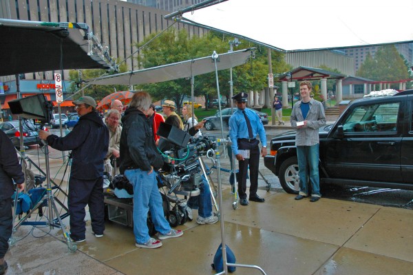 video talent and crew filming