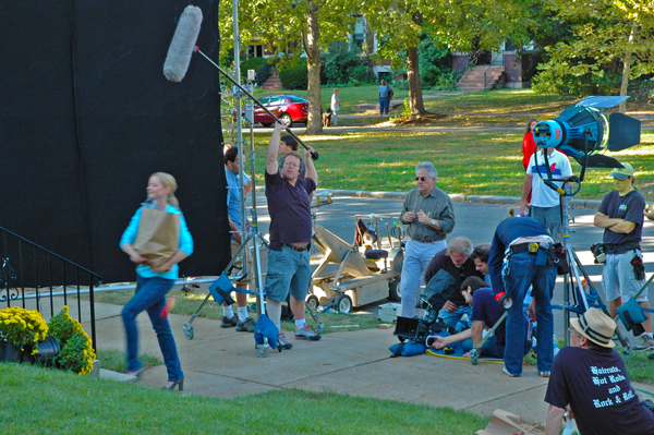 outside location filming